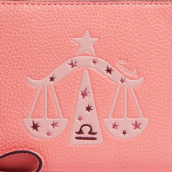 Coach Bags Coach Zodiac Sign Corner Zip Wristlet With Libra Limited